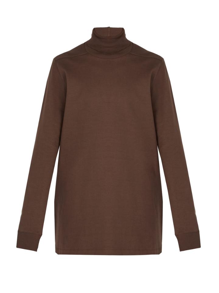 Rick Owens Roll-neck Cotton Sweater