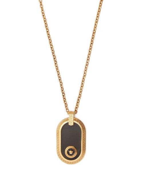 Matchesfashion.com Versace - Oval Medusa Charm Pendant Necklace - Mens - Gold