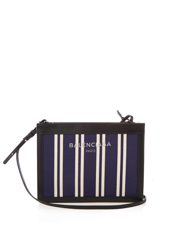 Balenciaga Navy Cabas Mini Cotton-canvas Cross-body Bag