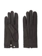 Agnelle - Aude Alpaca-lined Leather Gloves - Womens - Black