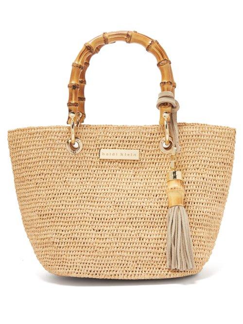 Matchesfashion.com Heidi Klein - Savannah Bay Bamboo Handle Raffia Tote - Womens - Beige