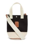 Rue De Verneuil - Romy Canvas Cross-body Bag - Womens - Black White