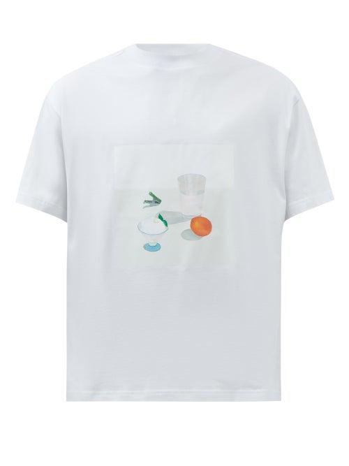 Jacquemus - Tableau Cotton-jersey T-shirt - Mens - White