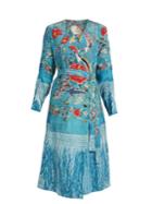 By Walid Bertie Collarless Silk Crepe De Chine Coat