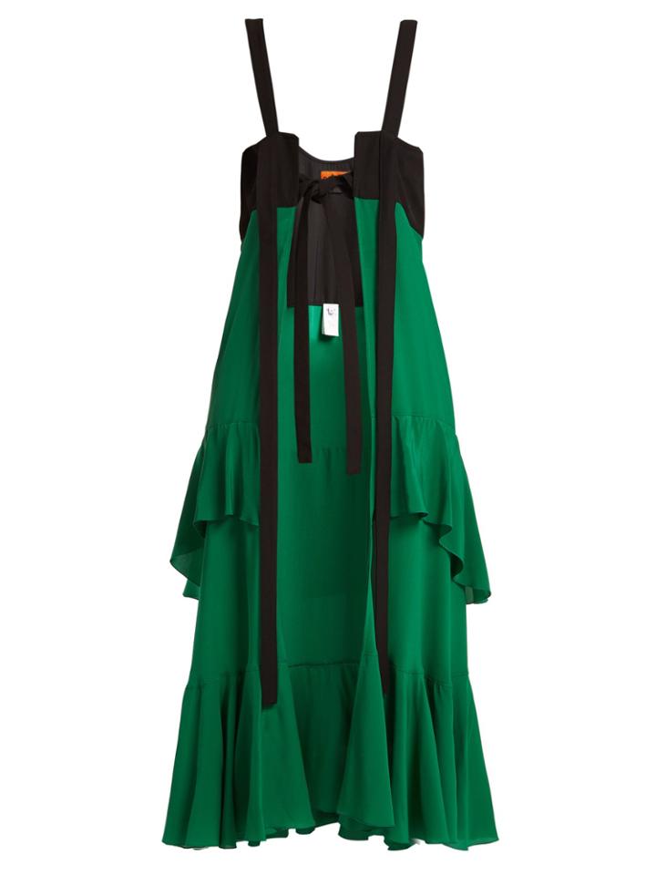 Colville Open-front Silk And Wool Dress