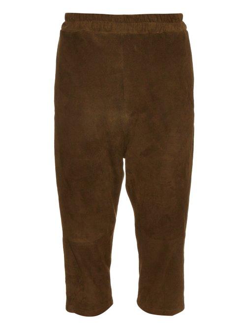 Matchesfashion.com By Walid - Roy Suede Cropped Trousers - Womens - Khaki