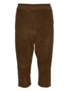 Matchesfashion.com By Walid - Roy Suede Cropped Trousers - Womens - Khaki