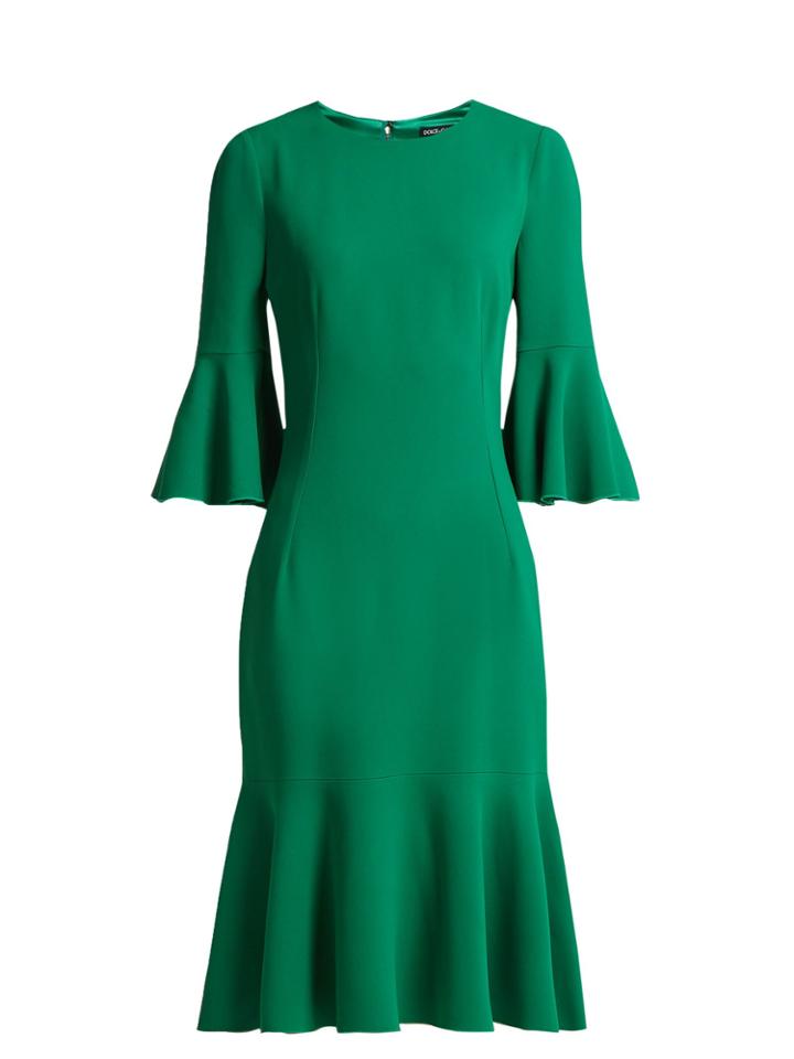 Dolce & Gabbana Fluted-hem Cady Midi-dress