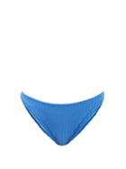 Matchesfashion.com Solid & Striped - The Elsa Low-rise Ribbed Bikini Briefs - Womens - Blue