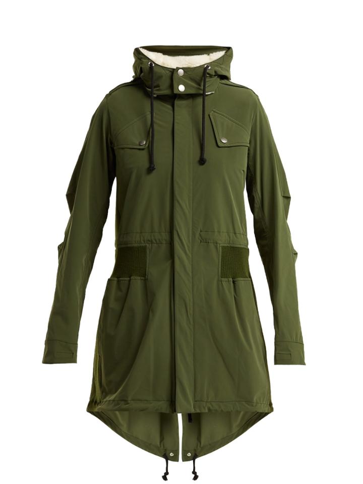 Paco Rabanne Faux Shearling-trimmed Shell Hooded Parka