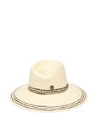 Maison Michel - Virginie Embroidered Panama Hat - Womens - Beige