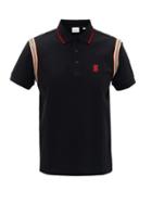 Matchesfashion.com Burberry - Kian Icon-stripe Cotton-piqu Polo Shirt - Mens - Black