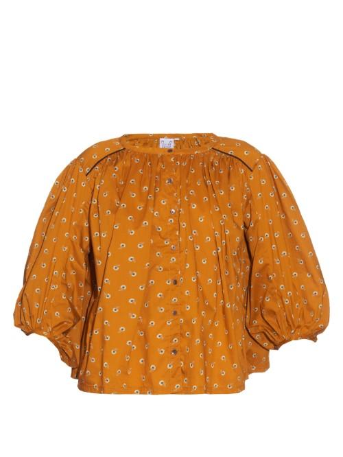 Thierry Colson Pandora Carnation-print Cotton Blouse