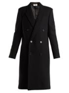 Matchesfashion.com Saint Laurent - Double Breasted Wool Coat - Womens - Black