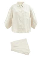 Deiji Studios - 03 Short Linen Pyjamas - Womens - Beige