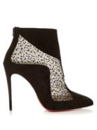 Christian Louboutin Papillo 100mm Suede Ankle Boots