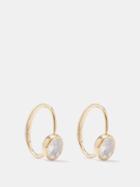 Theodora Warre - Crystal & Gold-plated Hoop Earrings - Womens - Gold Multi
