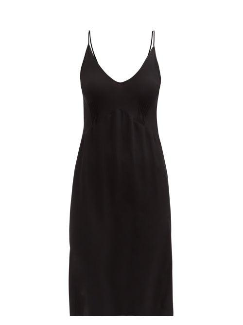Araks - Cadel Pintucked Silk-georgette Slip Dress - Womens - Black