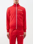 Palm Angels - Logo-print Jersey Track Jacket - Mens - Red