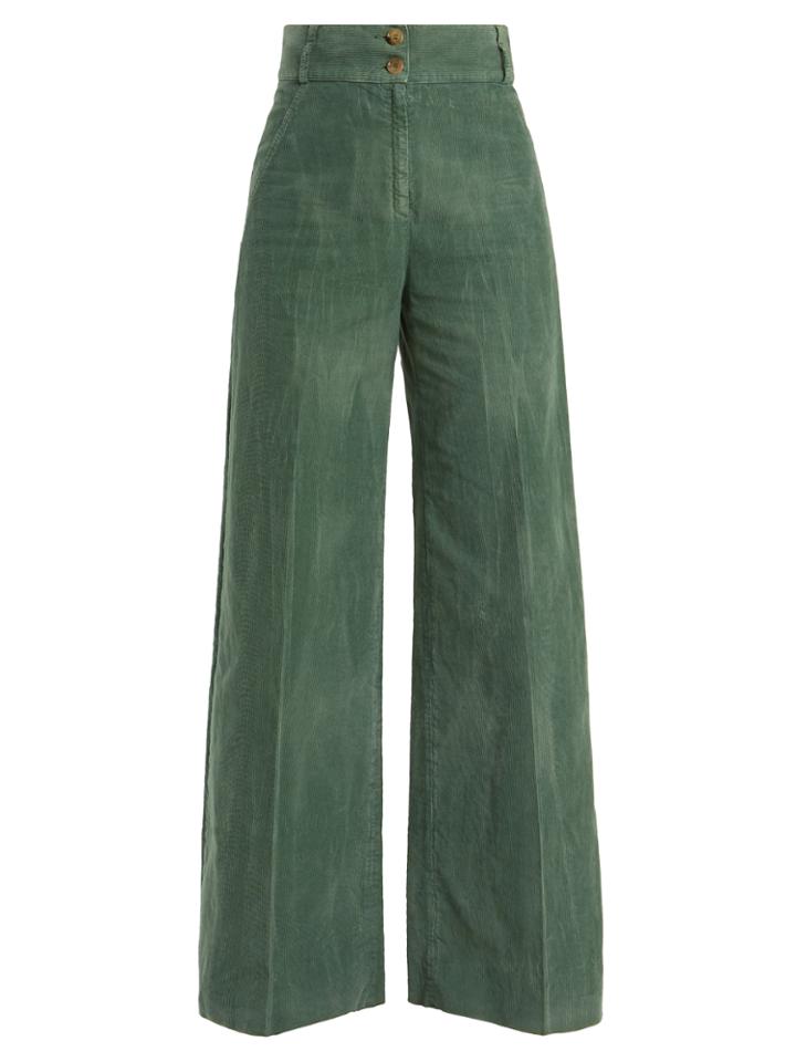Gucci Wide-leg Cotton-blend Corduroy Trousers