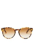 Matchesfashion.com Chlo - Willow Round Tortoiseshell Effect Sunglasses - Womens - Tortoiseshell