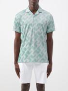 J.lindeberg - Monogram-print Polo Shirt - Mens - Green Multi