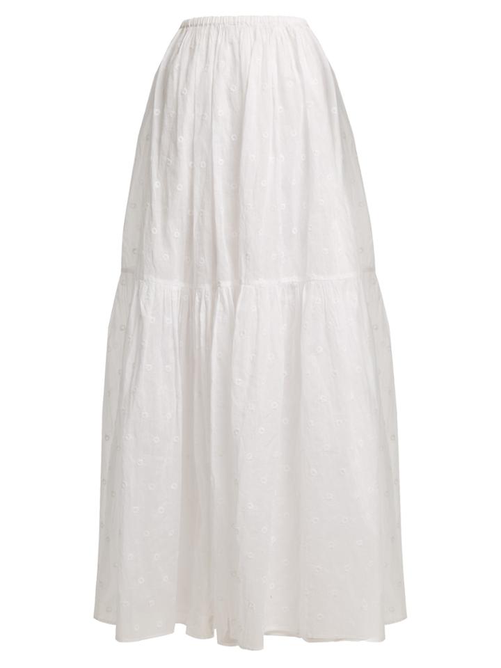 Mes Demoiselles Organdy Glor Embroidered Skirt