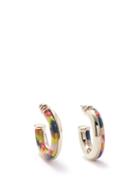 Chlo - Jamie Marble-effect Hoop Earrings - Womens - Gold Multi