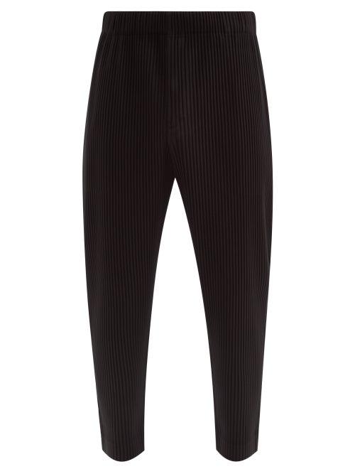 Matchesfashion.com Homme Pliss Issey Miyake - Technical-pleated Tapered-leg Trousers - Mens - Black