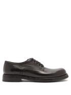 Matchesfashion.com Dolce & Gabbana - Textured-leather Derby Shoes - Mens - Black