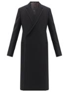 Matchesfashion.com Paul Smith - Topstitched Wool-blend Double-breasted Overcoat - Mens - Black