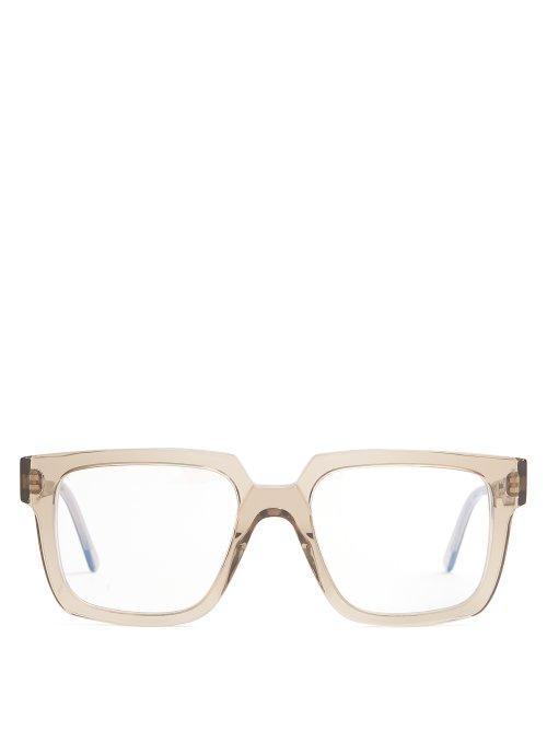 Matchesfashion.com Kuboraum - Square Frame Acetate Glasses - Mens - Grey