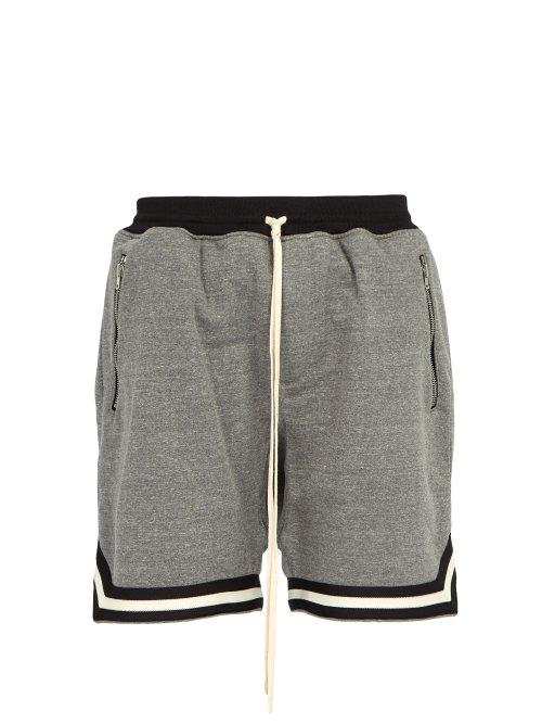 Matchesfashion.com Fear Of God - Cotton Blend Baseball Shorts - Mens - Grey