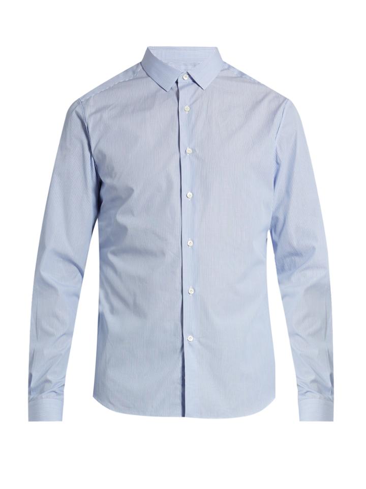 Valentino Button-cuff Striped Slim-fit Shirt