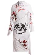 Matchesfashion.com Matty Bovan - Structural Printed Dress - Womens - White