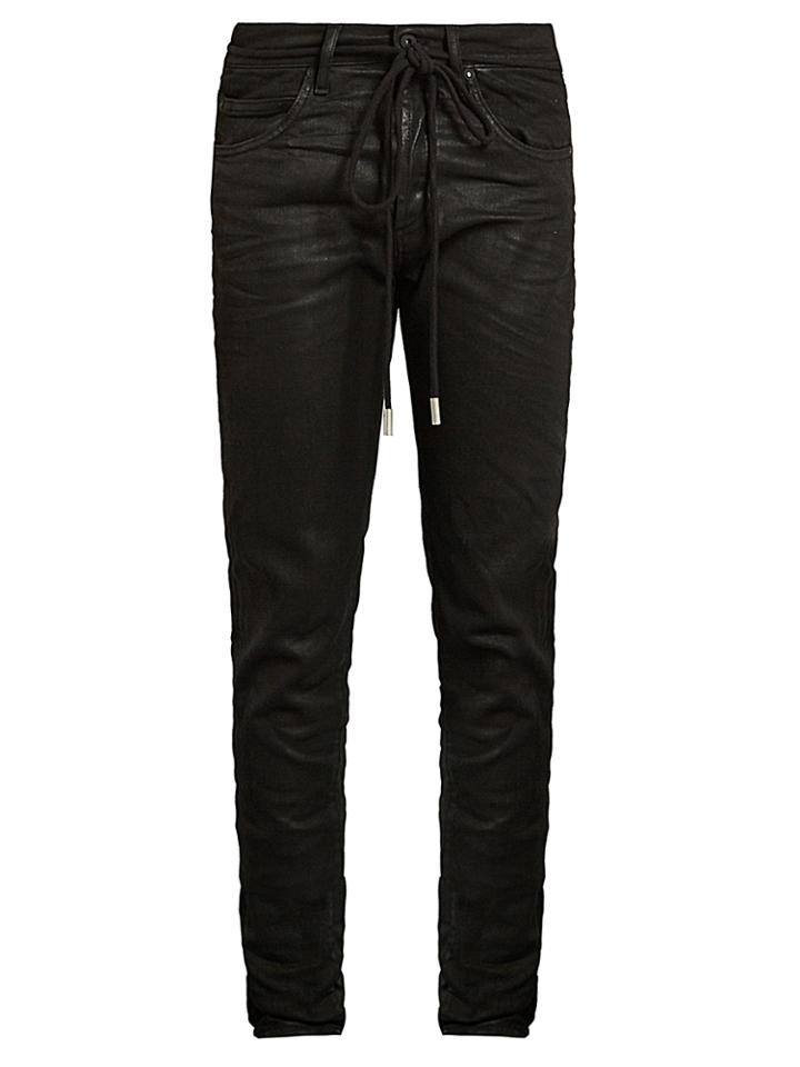 Off-white Spray-paint Print Slim-fit Jeans