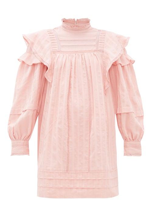 Matchesfashion.com Isabel Marant Toile - Patsy Crochet Insert Cotton Voile Mini Dress - Womens - Pink