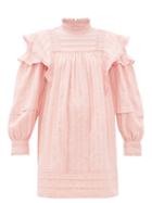 Matchesfashion.com Isabel Marant Toile - Patsy Crochet Insert Cotton Voile Mini Dress - Womens - Pink