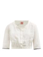 Le Sirenuse, Positano - Rosei Calypso Buttoned Linen Cropped Top - Womens - White