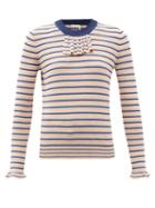 Matchesfashion.com See By Chlo - Striped Linen-blend Sweater - Womens - Blue White