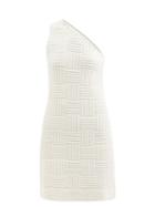 Bottega Veneta - One-shoulder Intrecciato-towelling Mini Dress - Womens - White