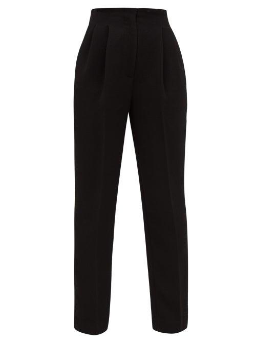 Matchesfashion.com Emilia Wickstead - Gus Tailored High-rise Trousers - Womens - Black