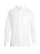 Lanvin Contrast-trim Button-cuff Cotton Shirt
