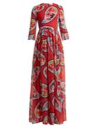 Delpozo Paisley-print Silk-chiffon Dress
