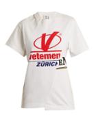 Matchesfashion.com Vetements - Zurich Reconstructed T Shirt - Womens - White