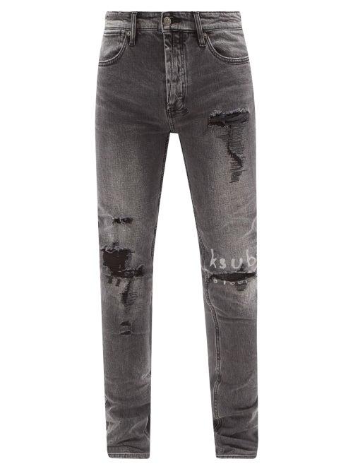 Ksubi - Van Winkle Distressed Skinny Jeans - Mens - Black