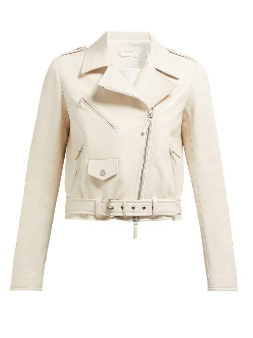Matchesfashion.com The Row - Perlin Leather Jacket - Womens - Ivory
