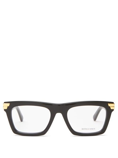 Ladies Accessories Bottega Veneta - Square Acetate Glasses - Womens - Black
