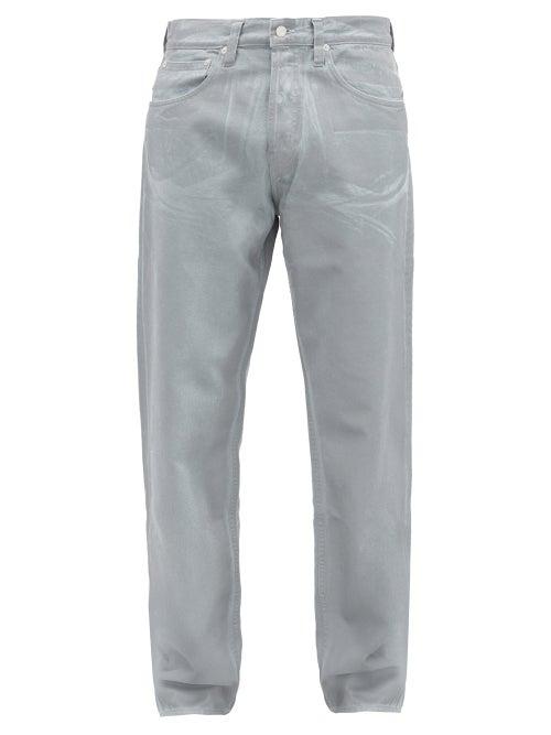 Matchesfashion.com Helmut Lang - Reflective Low-rise Wide-leg Jeans - Mens - Grey