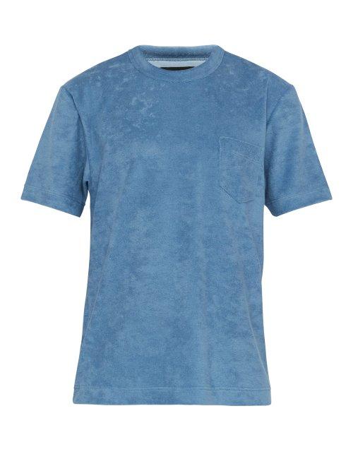 Matchesfashion.com Howlin' - Fons Terry Towelling Cotton Blend T Shirt - Mens - Blue